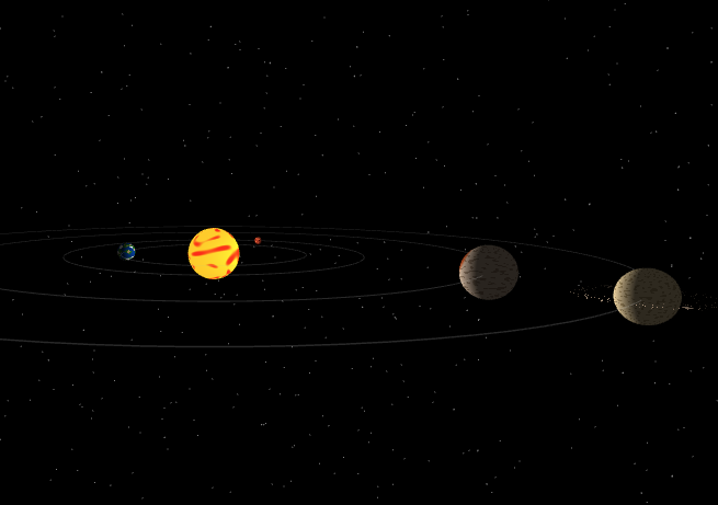Procedural Solar System Project Screenshot