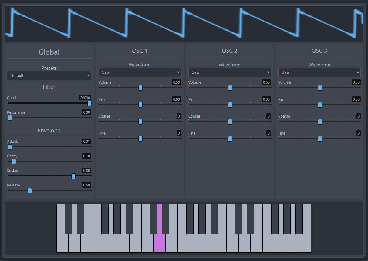WebSynth Project Screenshot